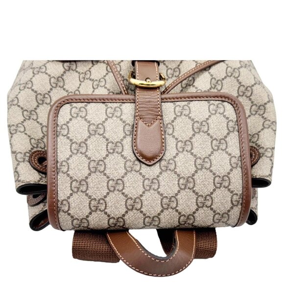 Gucci Interlocking G Supreme Canvas Backpack Brown 674147 - Picture 4 of 12